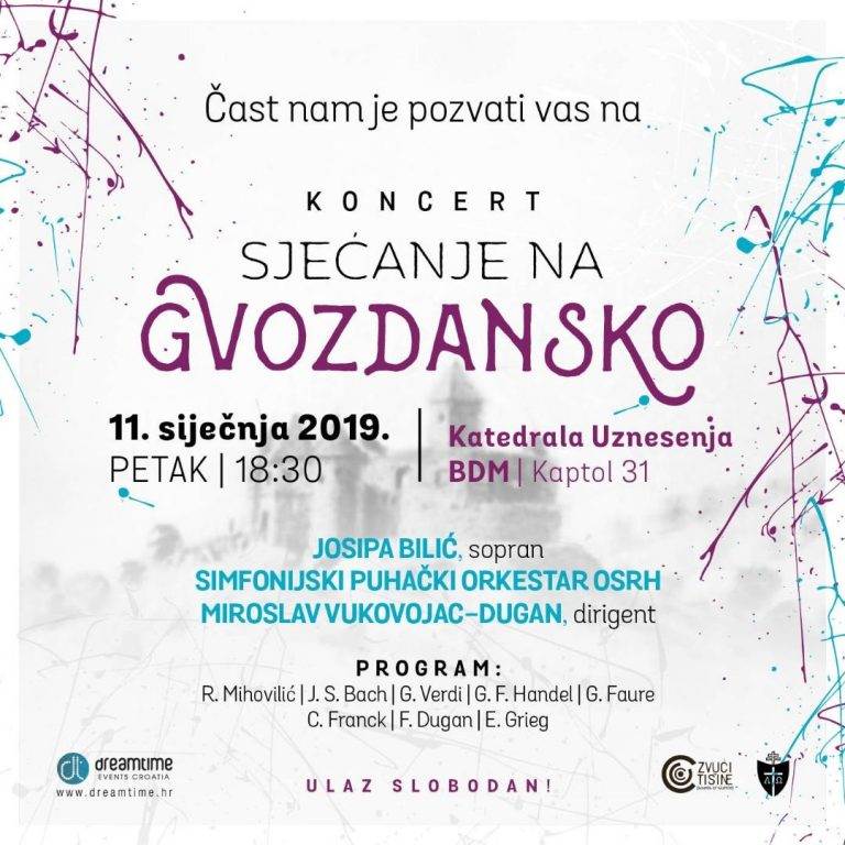 Najava koncerta "Sjećanje na Gvozdansko 1577./1578."