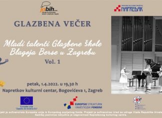 Večeri s mladim glazbenim talentima u sklopu projekta Napredovao bih