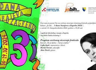 13. Festival prijateljstva i kulture “Ja bih… 5 dana Sarajeva u Zagrebu 2024.”