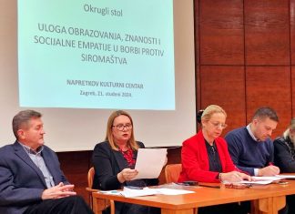 U Napretku održan okrugli stol „Uloga obrazovanja, znanosti i empatije u borbi protiv siromaštva“
