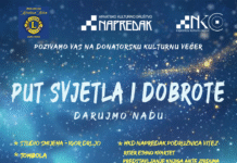 Donatorska kulturna večer „PUT SVJETLA I DOBROTE“ u Napretkovom kulturnom centru