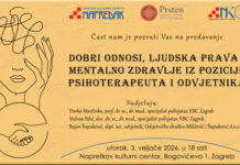 Predavanje: „Dobri odnosi, ljudska prava i mentalno zdravlje“ – Udruga Hrvata BiH Prsten i Hrvatsko kulturno društvo Napredak
