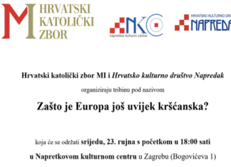 „Zašto je Europa još uvijek kršćanska?“ – tribina u Napretkovom kulturnom centru